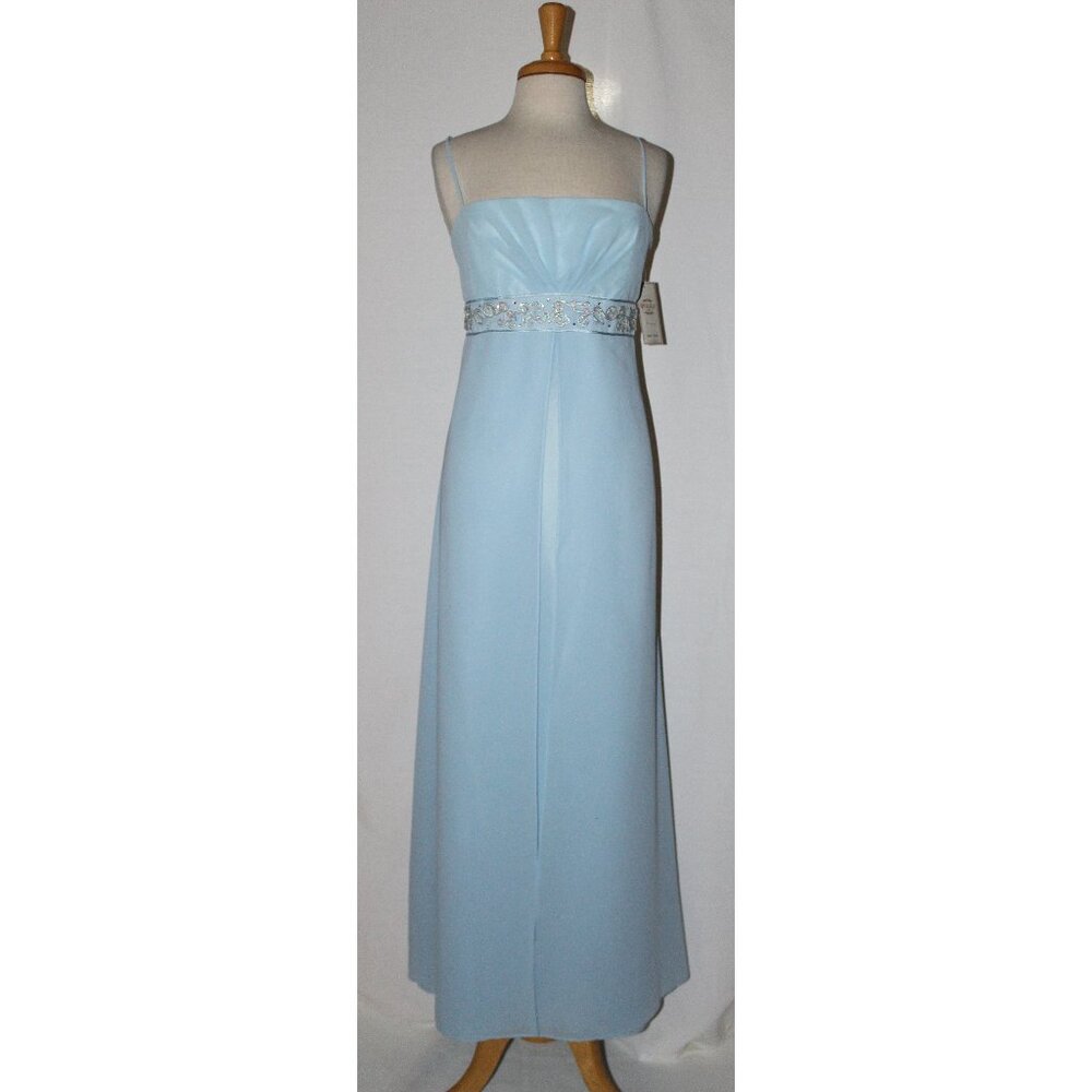 NWT Polka #4051 Pebble Georgette Chiffon Bridesmaid Dress-Size 3X-LIGHT BLUE